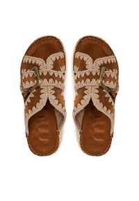 Mou Espadryle Jute sandal MU.SW641003A Brązowy. Kolor: brązowy. Materiał: zamsz, skóra #6