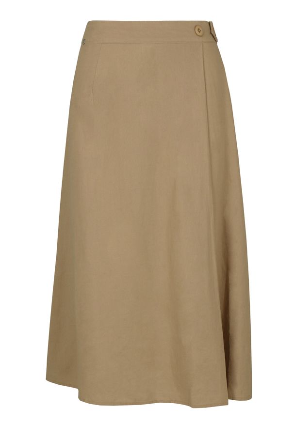 Volcano - Długa spódnica z lnem G-CUSTA. Materiał: len. Długość: długie. Wzór: gładki. Sezon: wiosna, lato