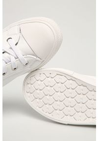 Love Moschino - Trampki. Nosek buta: okrągły. Zapięcie: sznurówki. Kolor: biały. Materiał: guma, syntetyk, skóra, materiał. Szerokość cholewki: normalna. Obcas: na obcasie. Wysokość obcasa: średni, niski #3