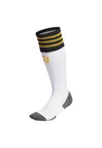 Getry piłkarskie Adidas Juventus 23/24 Home Socks. Kolor: wielokolorowy, biały, żółty. Sport: piłka nożna