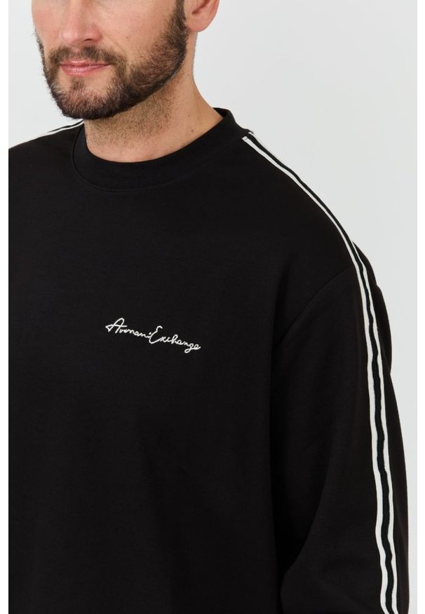 Armani Exchange - ARMANI EXCHANGE Czarna bluza. Kolor: czarny