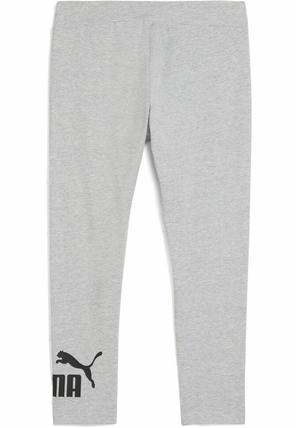 Puma - Damskie legginsy 3/4 z małym logo No. 1 ESS PUMA Light Gray Heather. Kolor: szary. Materiał: guma. Wzór: nadruk