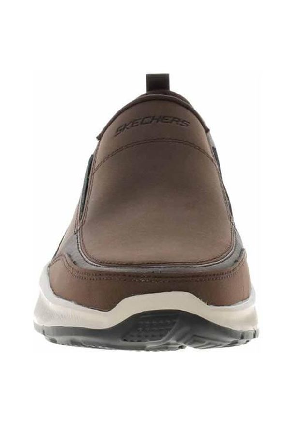 skechers - Buty sportowe Sneakersy męskie, Equalizer 5.0 - Harvey. Zapięcie: bez zapięcia. Kolor: brązowy. Materiał: materiał. Szerokość cholewki: normalna. Sport: turystyka piesza