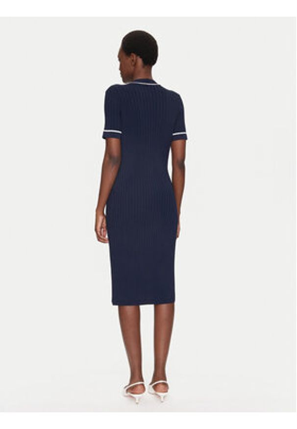 Luisa Spagnoli Sukienka dzianinowa Candelotto 100004 Granatowy Slim Fit. Kolor: niebieski. Materiał: syntetyk