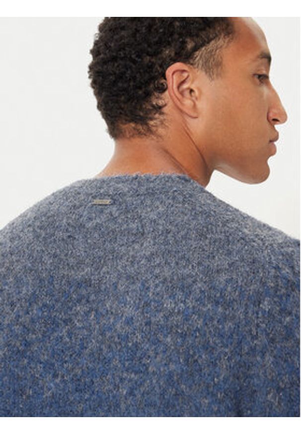 Guess Sweter M5BR39 Z0932 Niebieski Regular Fit. Kolor: niebieski. Materiał: syntetyk