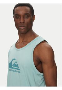 Quiksilver Tank top EQYZT08041 Turkusowy Regular Fit. Kolor: turkusowy. Materiał: bawełna