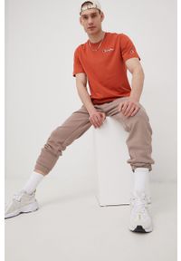 adidas Originals spodnie dresowe bawełniane HC9461 męskie kolor beżowy gładkie. Kolor: beżowy. Materiał: bawełna, dresówka. Wzór: gładki #4