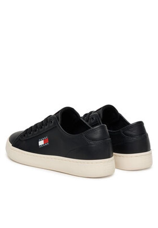 Tommy Jeans Tenisówki Tjw Lightweight Court EN0EN02875 Czarny. Kolor: czarny. Materiał: skóra