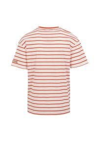 Regatta - T-shirt Męski Paski Shorebay II. Kolor: pomarańczowy, biały, wielokolorowy. Wzór: paski