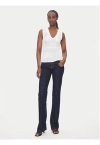 Morgan Top 242-MUSHU Biały Slim Fit. Kolor: biały. Materiał: wiskoza, syntetyk #2