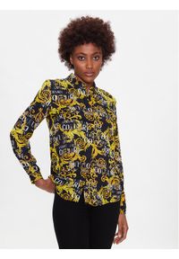 Versace Jeans Couture Koszula 74HAL201 Czarny Regular Fit. Kolor: czarny. Materiał: wiskoza