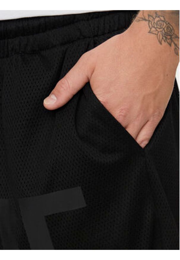 Jack & Jones Szorty sportowe Chicago 12253130 Czarny Loose Fit. Kolor: czarny. Materiał: syntetyk. Styl: sportowy