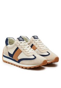 Lauren Ralph Lauren Sneakersy Dani 802947907001 Beżowy. Kolor: beżowy. Materiał: materiał #2