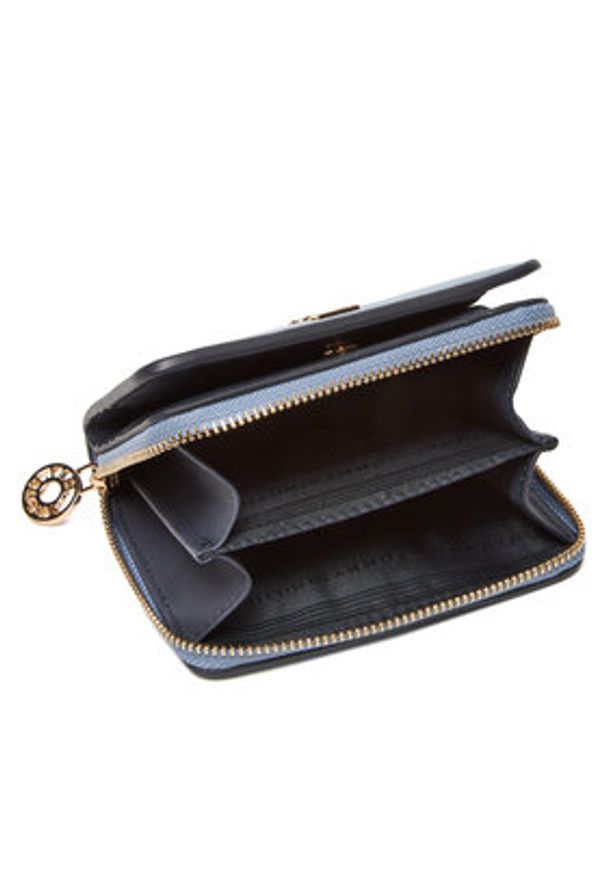 TOMMY HILFIGER - Tommy Hilfiger Mały Portfel Damski Th Distinct Med Za AW0AW17473 Błękitny. Kolor: niebieski. Materiał: skóra