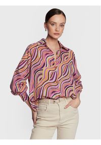 Billabong Koszula Swell EBJWT00102 Fioletowy Oversize. Kolor: fioletowy. Materiał: bawełna