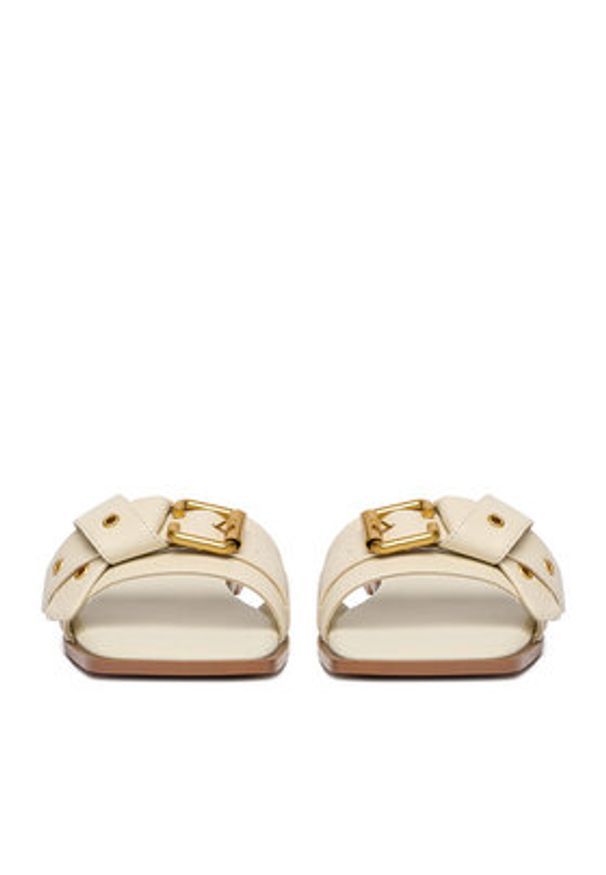 Badura Klapki EO-ANDI-V2230-63 Écru. Materiał: skóra