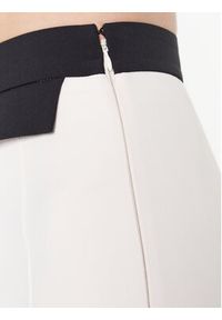 Elisabetta Franchi Spodnie materiałowe PA-044-31E2-V280 Écru Flare Fit. Materiał: syntetyk #3