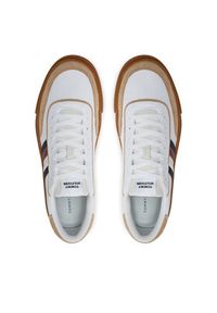 TOMMY HILFIGER - Tommy Hilfiger Sneakersy Th Cupset 1A2 Lth Mix FM0FM05118 Biały. Kolor: biały. Materiał: skóra #5