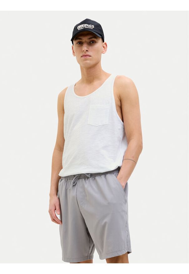 Jack & Jones Tank top Varenna 12273165 Biały Regular Fit. Kolor: biały. Materiał: bawełna