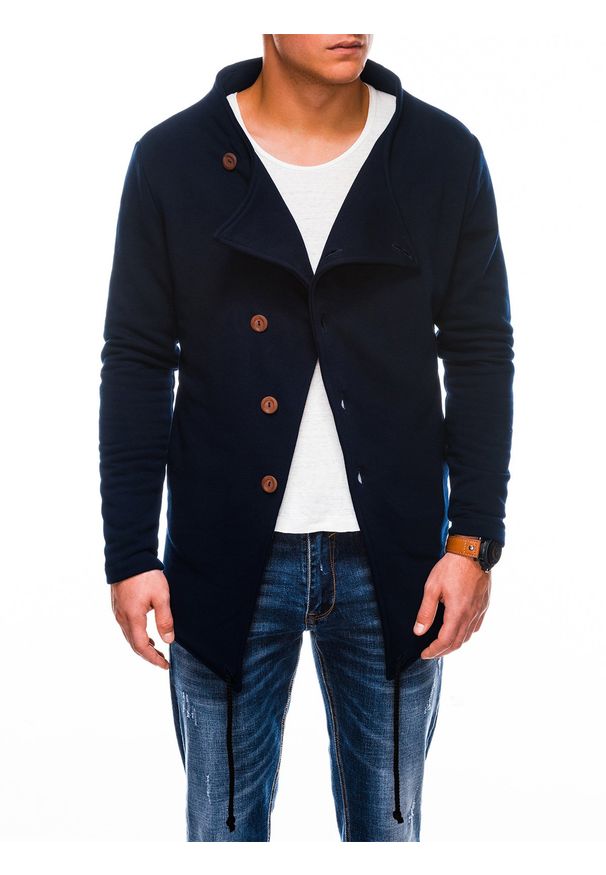 Niebieska bluza Ombre Clothing bez kaptura, młodzieżowa
