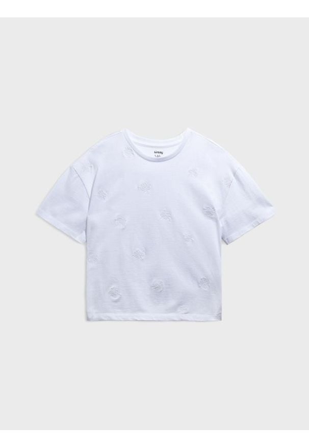 Sinsay - Koszulka - biały. Kolor: biały