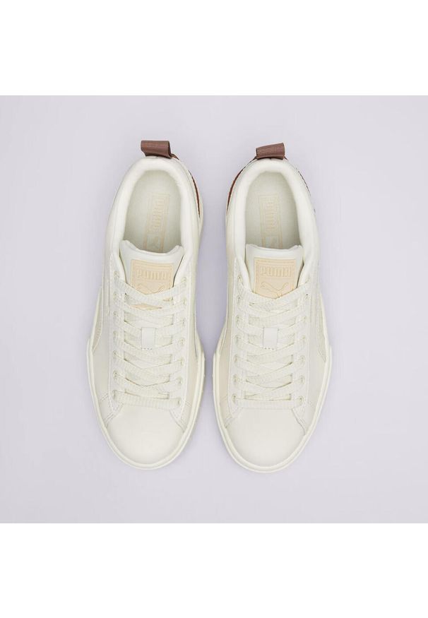 Buty sportowe damskie Puma Mayze. Kolor: beżowy. Materiał: skóra, materiał