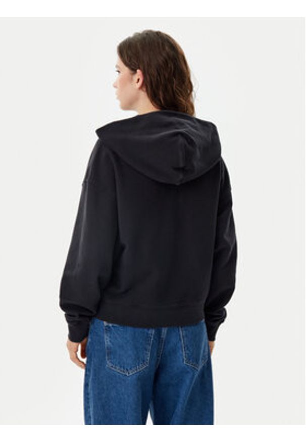 Tommy Jeans Bluza Script Logo DW0DW20303 Czarny Boxy Fit. Kolor: czarny. Materiał: bawełna