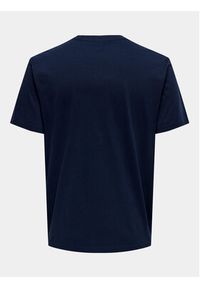 Only & Sons T-Shirt Lenny 22028593 Granatowy Regular Fit. Kolor: niebieski. Materiał: bawełna