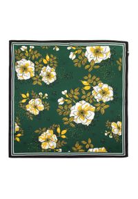 Wittchen - Damska apaszka jedwabna we wzory. Okazja: na spotkanie biznesowe. Kolor: zielony, wielokolorowy, żółty. Materiał: jedwab. Wzór: gładki. Sezon: lato. Styl: elegancki, biznesowy #1