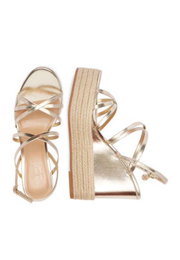 Nine West Sandały CEO-SW25-3 04 Złoty. Kolor: złoty. Materiał: materiał