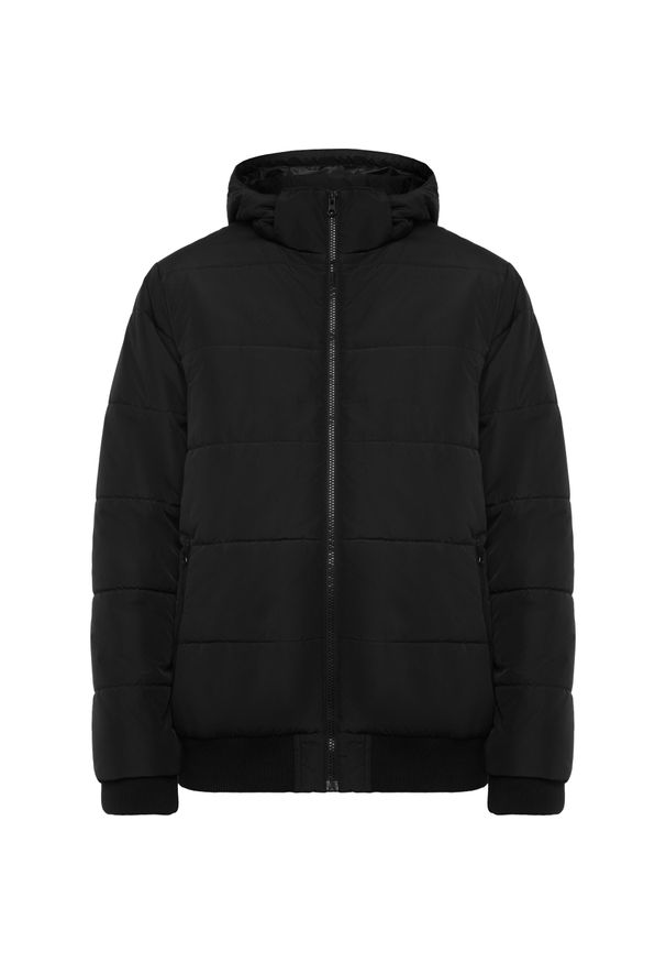 ROLY - Męska Ocieplana Kurtka Surgut. Kolor: czarny. Materiał: puch. Sport: turystyka piesza