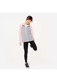 Decathlon - Legginsy dziecięce Domyos. Okazja: na uczelnię. Stan: podwyższony. Kolor: czarny. Materiał: materiał, elastan, poliester. Styl: sportowy