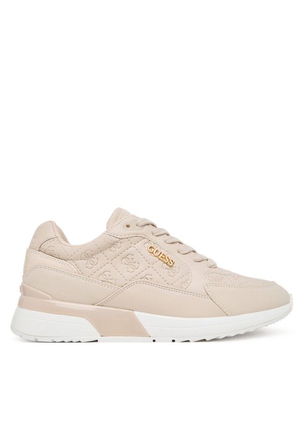 Sneakersy Guess. Kolor: beżowy