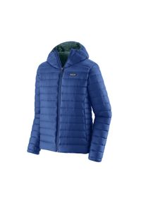 Kurtka puchowa męska Patagonia Down Sweater Hoody. Kolor: niebieski. Materiał: puch. Sport: turystyka piesza
