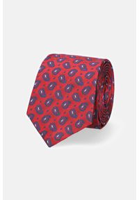 Lancerto - Krawat Czerwony Paisley. Kolor: czerwony. Materiał: jedwab, materiał. Wzór: paisley. Styl: elegancki #1