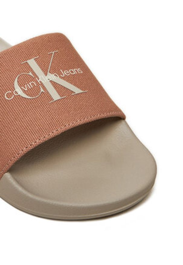 Calvin Klein Jeans Klapki YW0YW01835 Różowy. Kolor: różowy. Materiał: skóra