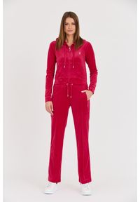 Juicy Couture - JUICY COUTURE Różowe damskie spodnie dresowe Tina Track Pants, Rozmiar XS. Kolor: różowy. Materiał: dresówka #6