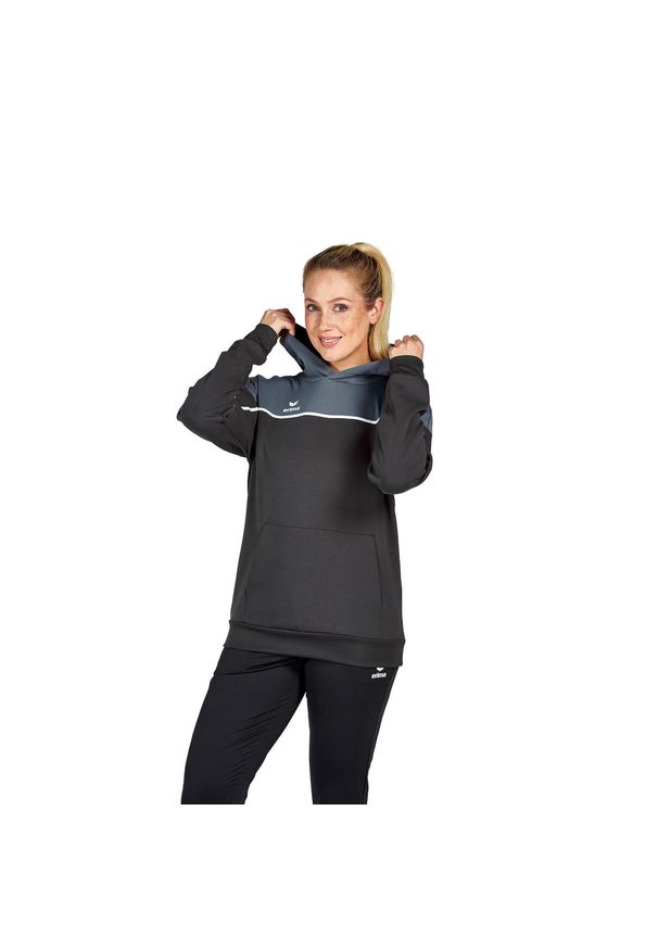 ERIMA - Sweat bluza z kapturem dla kobiet Erima Change. Typ kołnierza: kaptur. Kolor: szary. Materiał: polar. Sezon: zima
