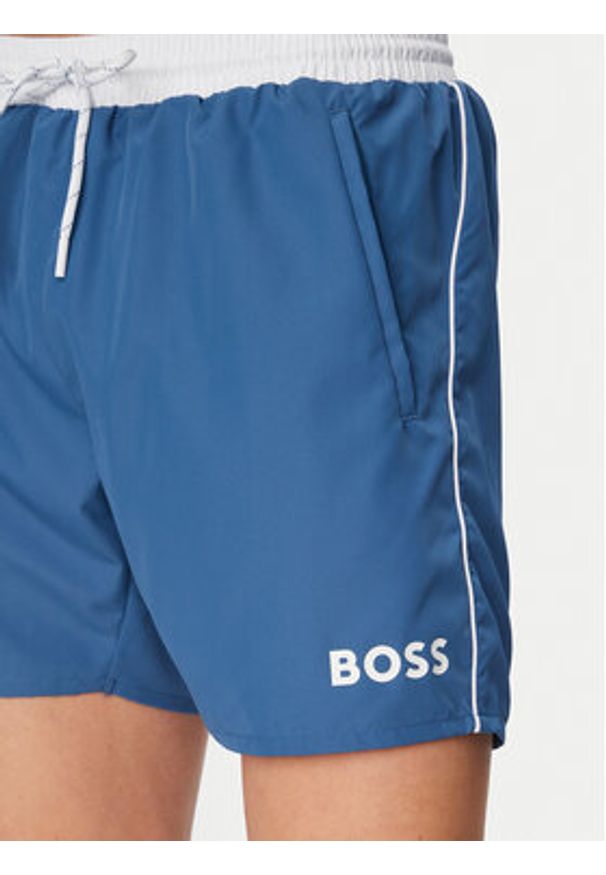 BOSS Szorty kąpielowe Starfish 50514429 Niebieski Regular Fit. Kolor: niebieski. Materiał: syntetyk