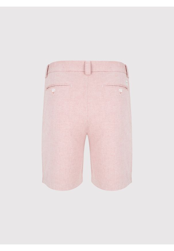 Pako Lorente - PAKO LORENTE - Różowe szorty męskie z lnem. Okazja: na co dzień. Kolor: szary, różowy. Materiał: len. Sezon: lato. Styl: casual