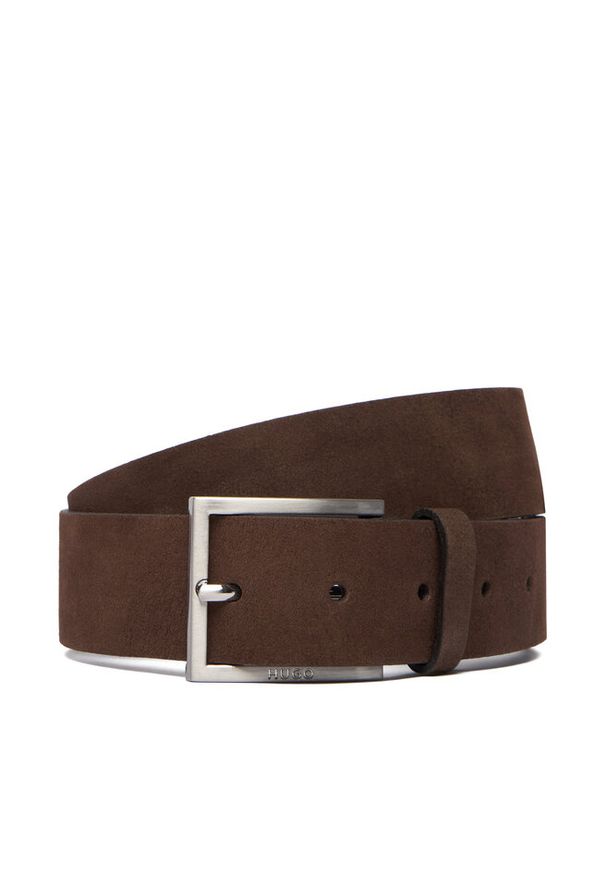 Hugo - Pasek Męski HUGO. Kolor: brązowy