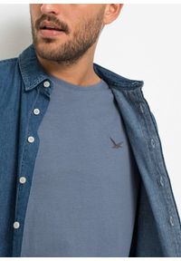 bonprix - T-shirt (3 szt.). Kolor: niebieski. Wzór: haft #2