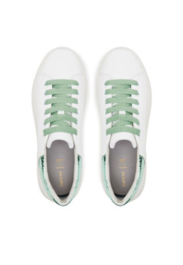 Geox Sneakersy D Spherica Ec4.1 D45TCD 085KY C1548 Biały. Kolor: biały. Materiał: skóra