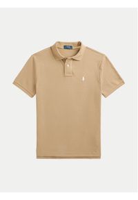 Polo Ralph Lauren Polo 710536856379 Beżowy Slim Fit. Typ kołnierza: polo. Kolor: beżowy. Materiał: bawełna