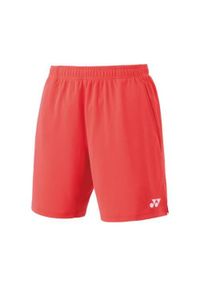 YONEX - Spodnie badminton męskie Yonex Tournament 2024. Kolor: czerwony. Materiał: materiał, syntetyk. Długość: krótkie