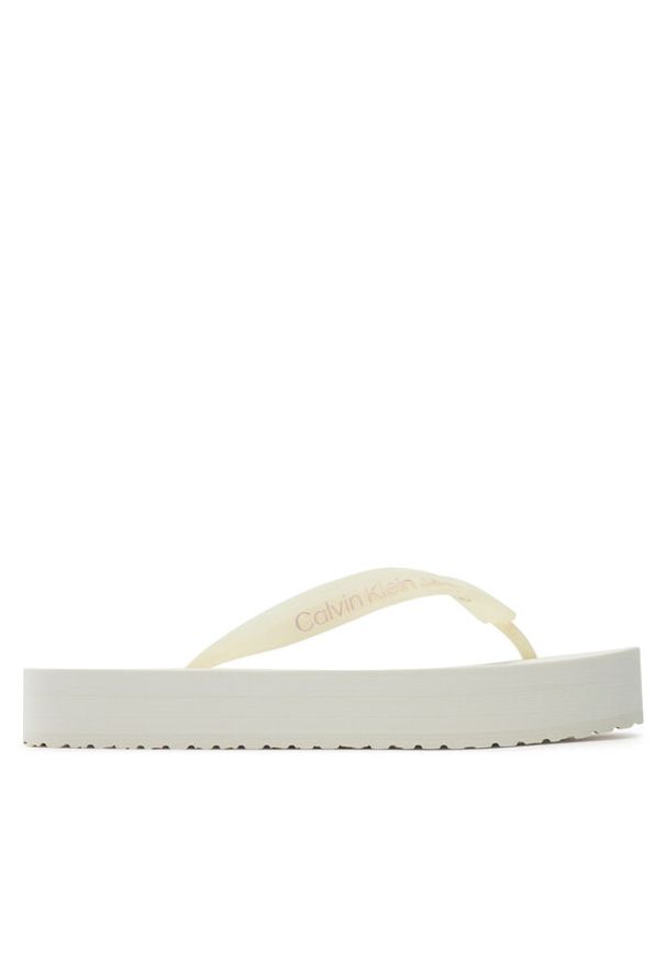 Calvin Klein Jeans Japonki Beach Sandal Flatform YW0YW01620 Écru. Materiał: syntetyk