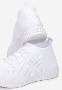 Born2be - Białe Buty Sportowe Marza. Nosek buta: okrągły. Kolor: biały. Materiał: materiał. Szerokość cholewki: normalna #3