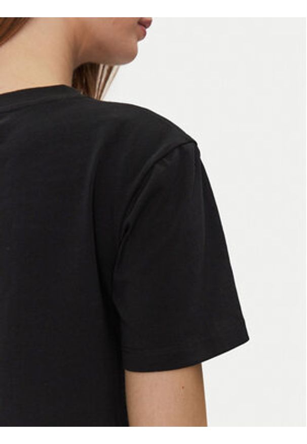 TwinSet - TWINSET T-Shirt 251TP2072 Czarny Regular Fit. Kolor: czarny. Materiał: bawełna