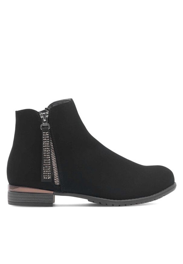Jenny - JENNY Botki W16AW462-6 Czarny. Kolor: czarny. Materiał: materiał