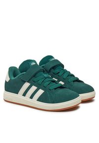 Adidas - adidas Sneakersy Grand Court 00s JP5898 Zielony. Kolor: zielony. Materiał: skóra, zamsz